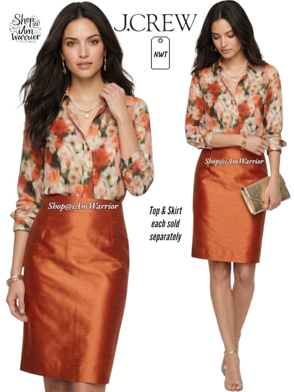 J.Crew NWT Liberty sunset floral watercolor button-down blouse *shop@iamwarrior